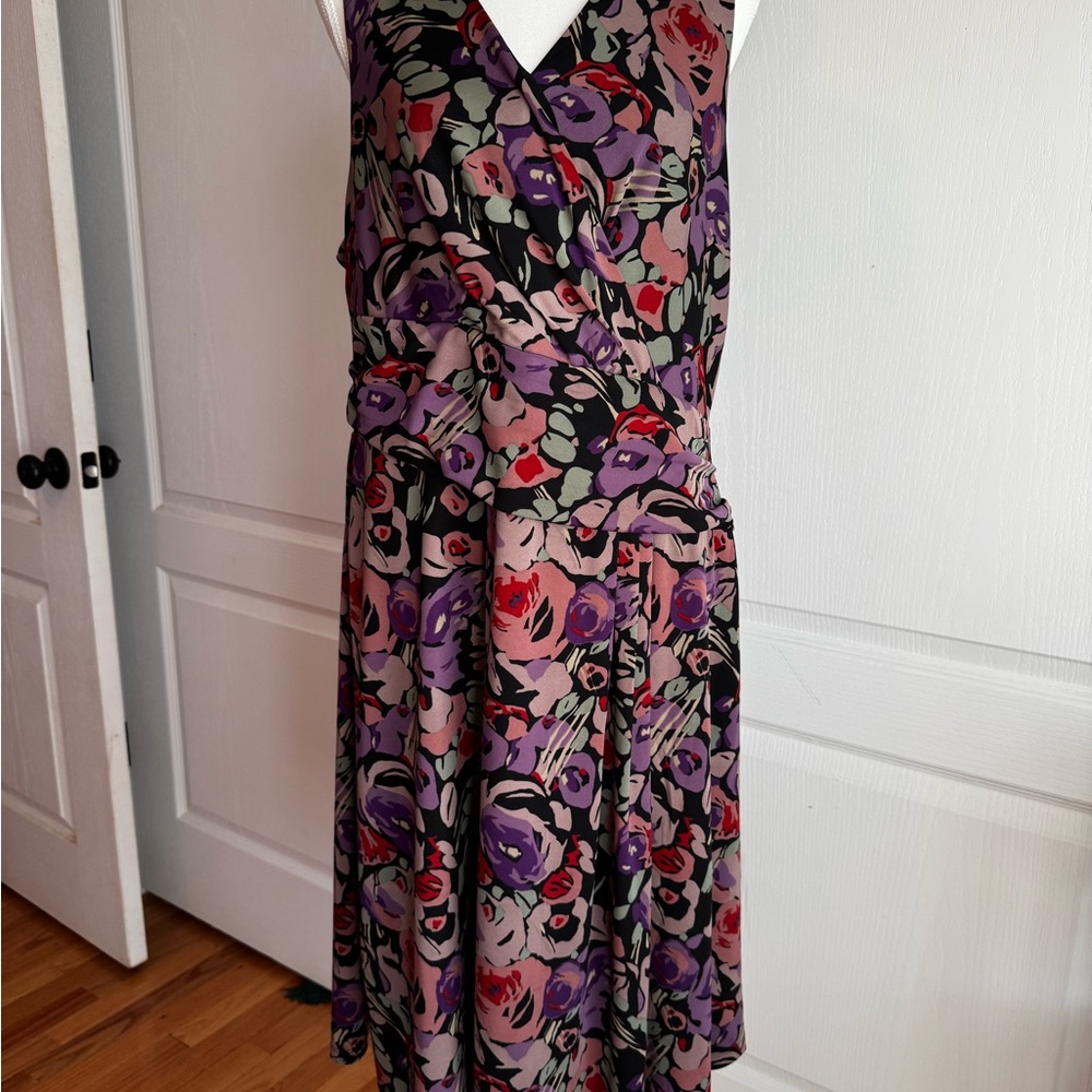 Ralph Lauren Multicolored Sleeveless V-Neck Dress
